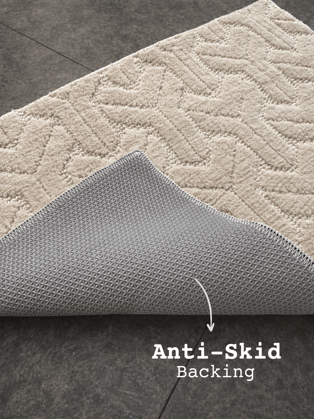 Cream Miracle Bath Custom Mat by THE DRIP CO. RUGS