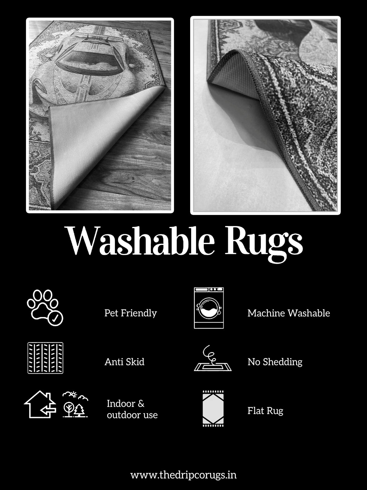 Mom I am Rich OG Washable Rug by THE DRIP CO. RUGS