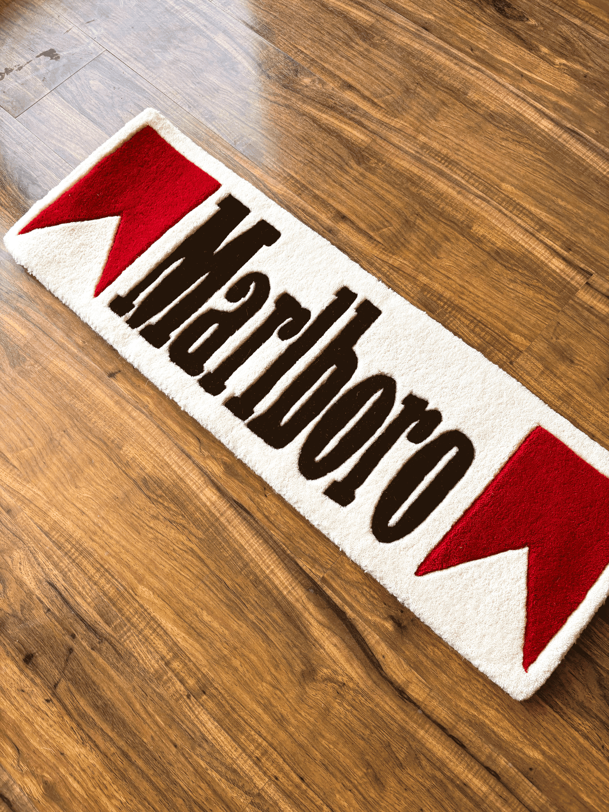 Marlboro logo Hand-Tufted Custom Rug by THE DRIP CO. RUGS
