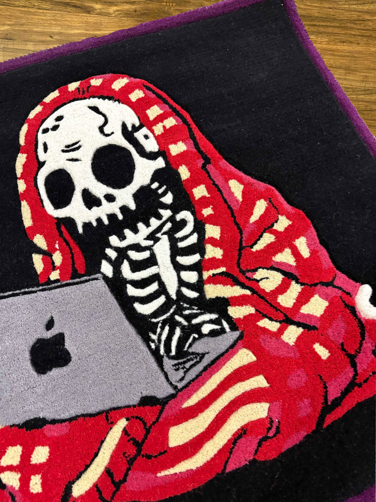 Skull working Hand Tufted Custom Rug by THE DRIP CO. RUGS