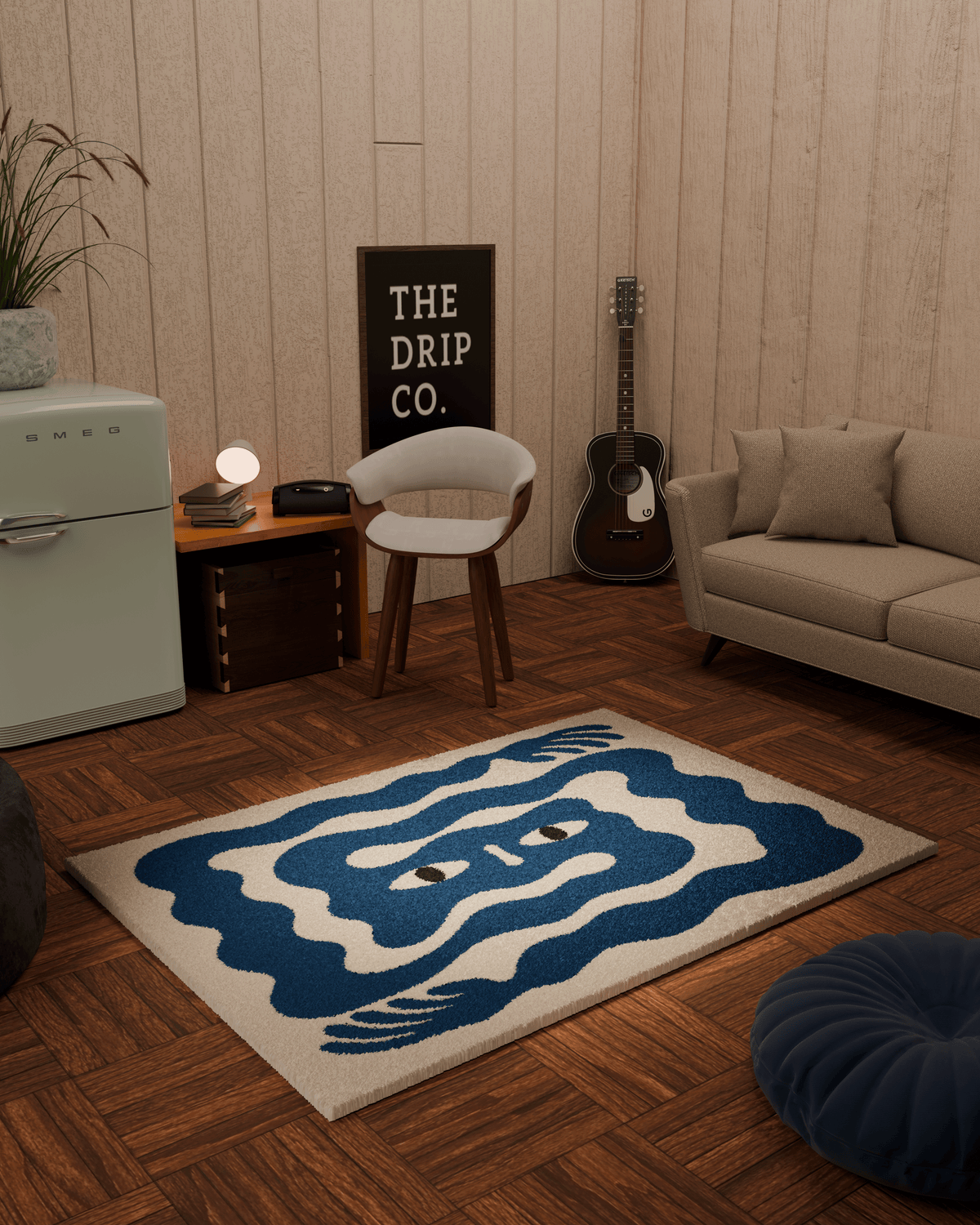 Anxiety hands emotion Tufted Custom Rug by THE DRIP CO. RUGS