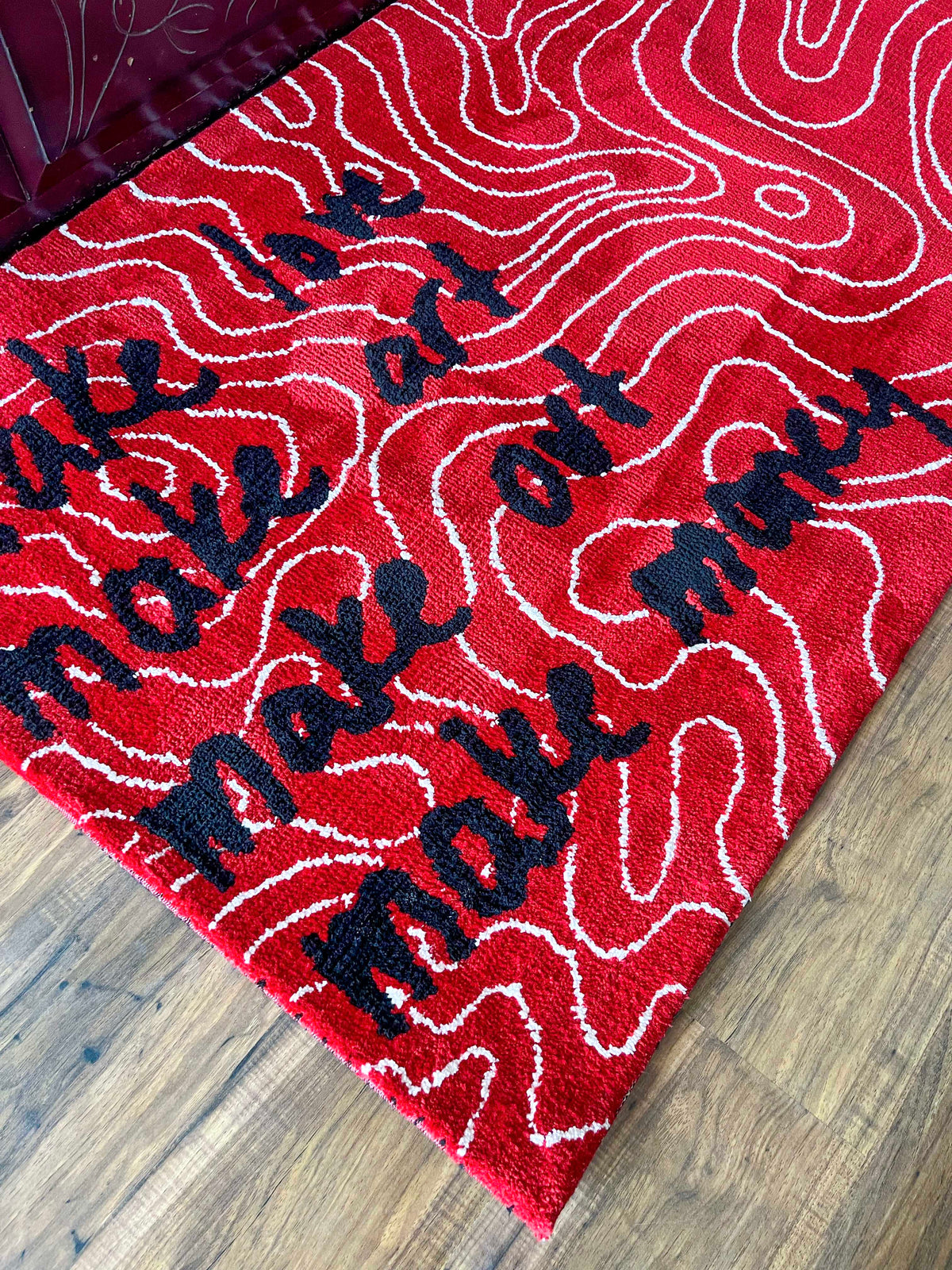 Make love, Make art, make out Machine Made Custom Rug by THE DRIP CO. RUGS