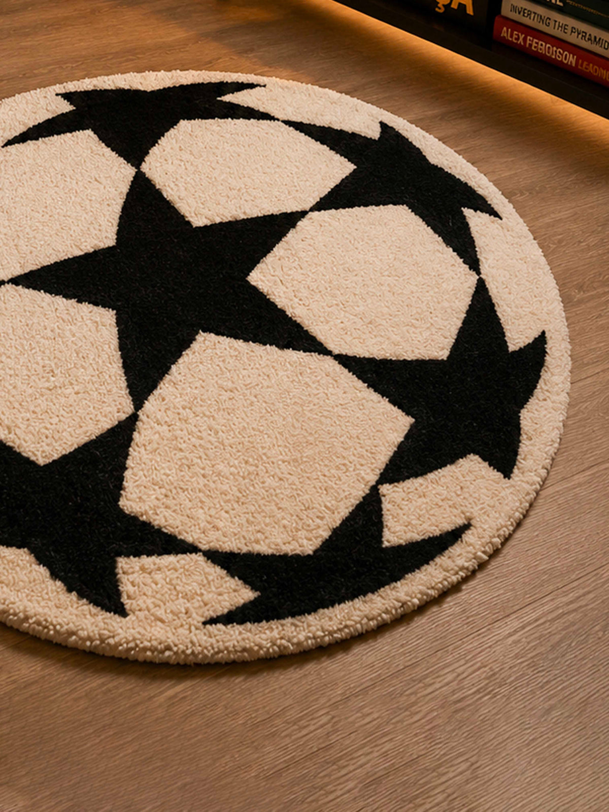 Star Football hand Tufted Rug by THE DRIP CO. RUGS
