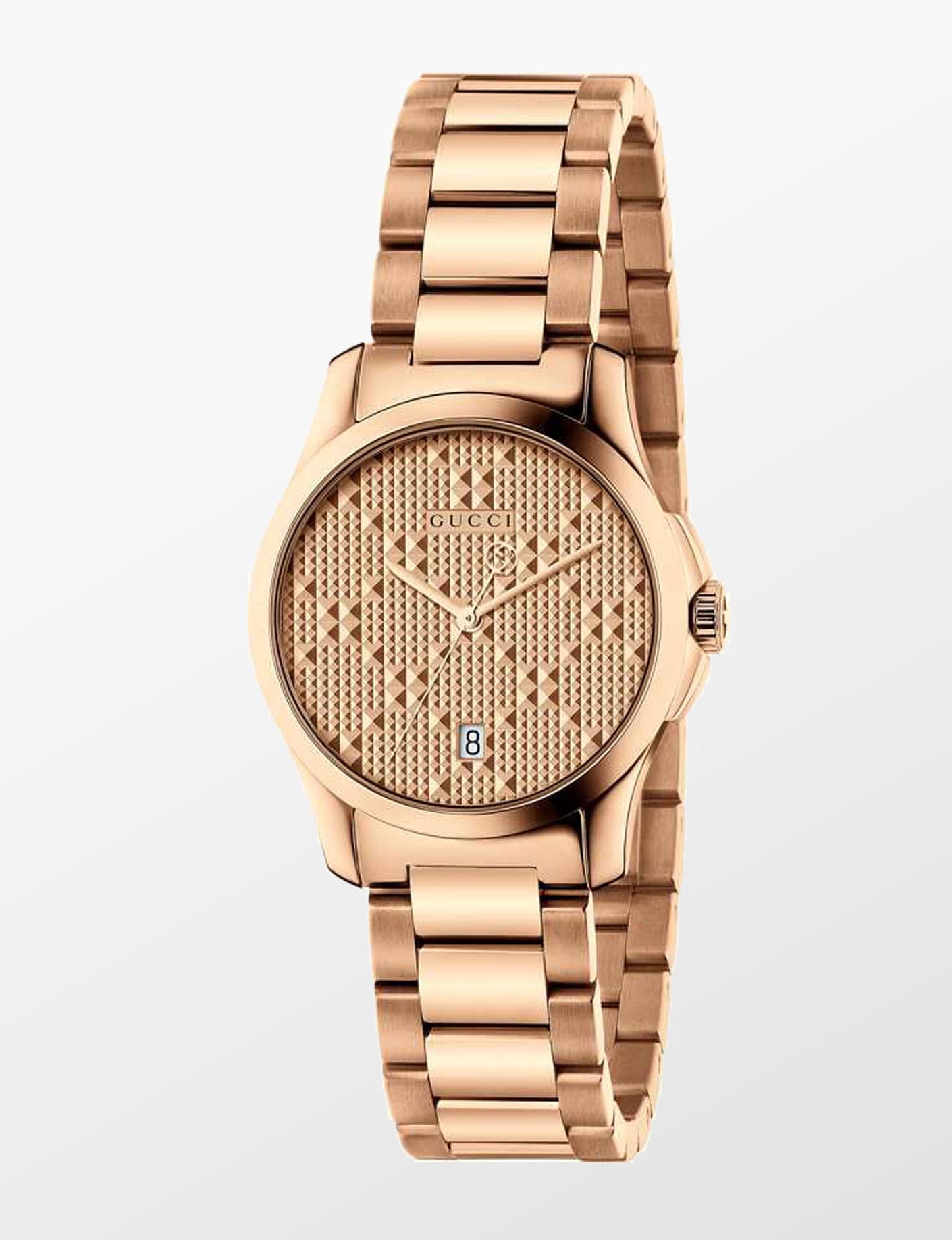 Ladies Gucci G-Timeless YA126567 Rose Gold Stainless Steel Watch