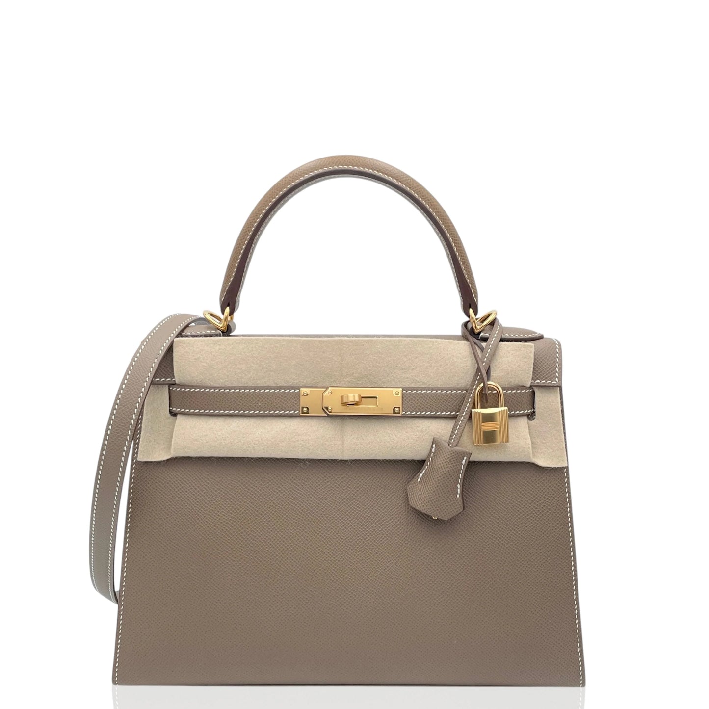 Hermès Kelly 28 Epsom Handbag – 18 Etoupe | Gold Hardware - Zeuskicks