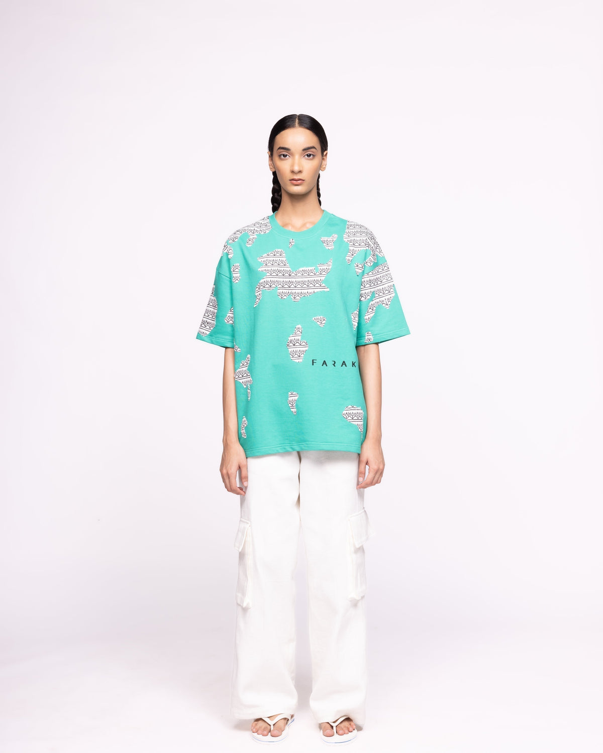 Subtext' Block Printed - Tshirt by FARAK