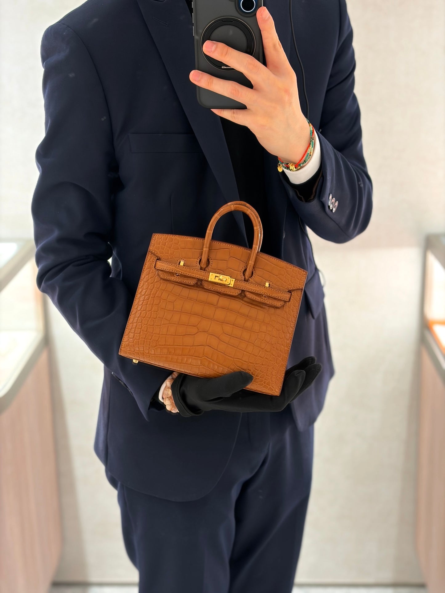 Hermès Birkin 20 Sellier – Gold (37) Matte Alligator, Gold Hardware (2024)