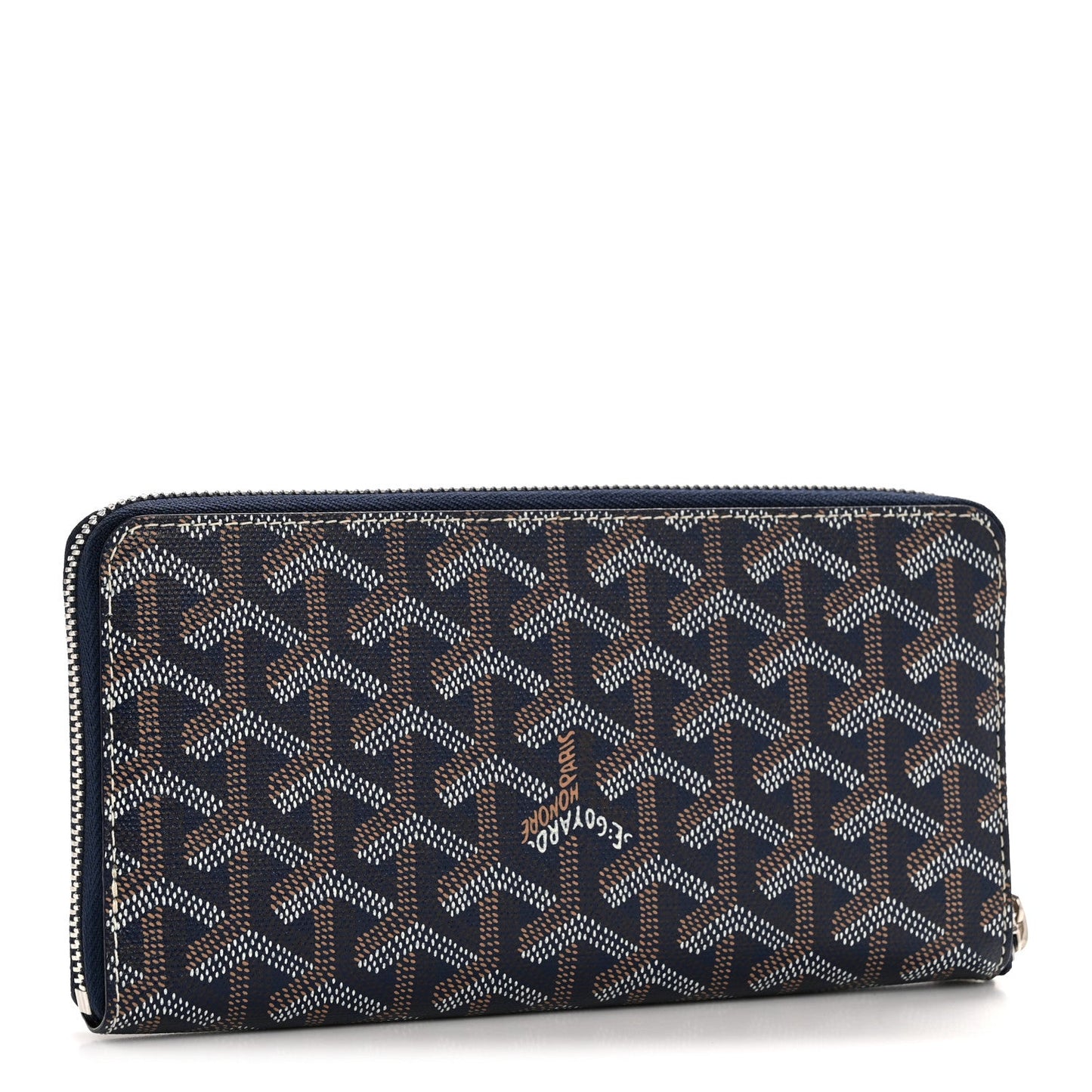 Goyard Goyardine Matignon Zip Around GM Wallet – Navy