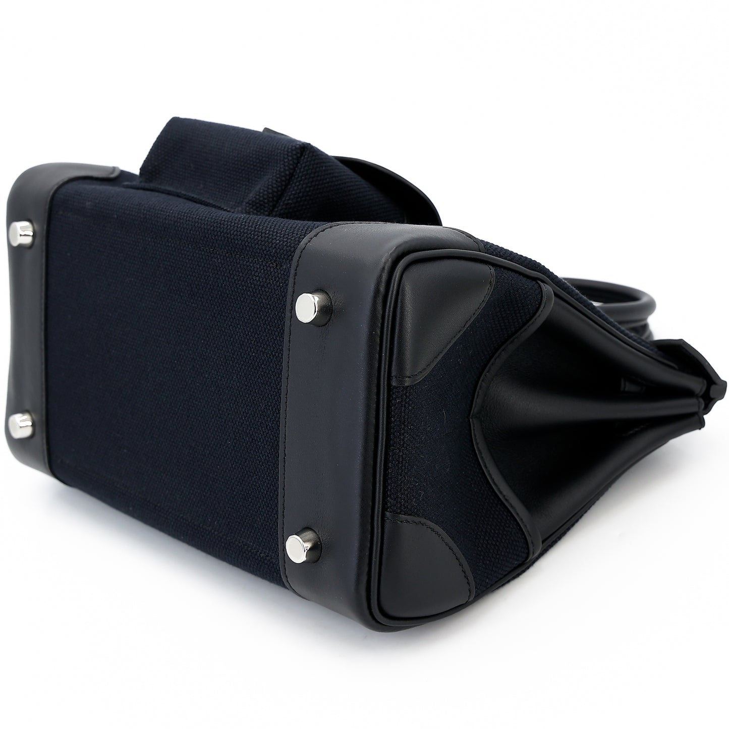 Hermès Birkin Cargo 25 – Black Canvas & Swift Leather with Palladium Hardware - Zeuskicks