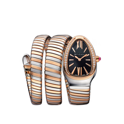 Serpenti Tubogas Rose Gold Diamond Black Spiral