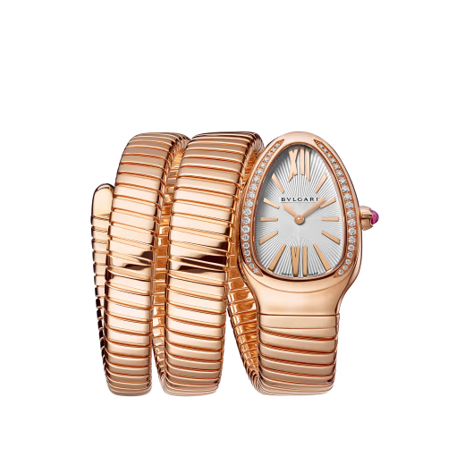 Serpenti Tubogas Double Spiral Rose Gold Diamond Watch