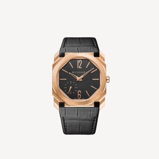 Octo Finissimo Rose Gold Black Automatic