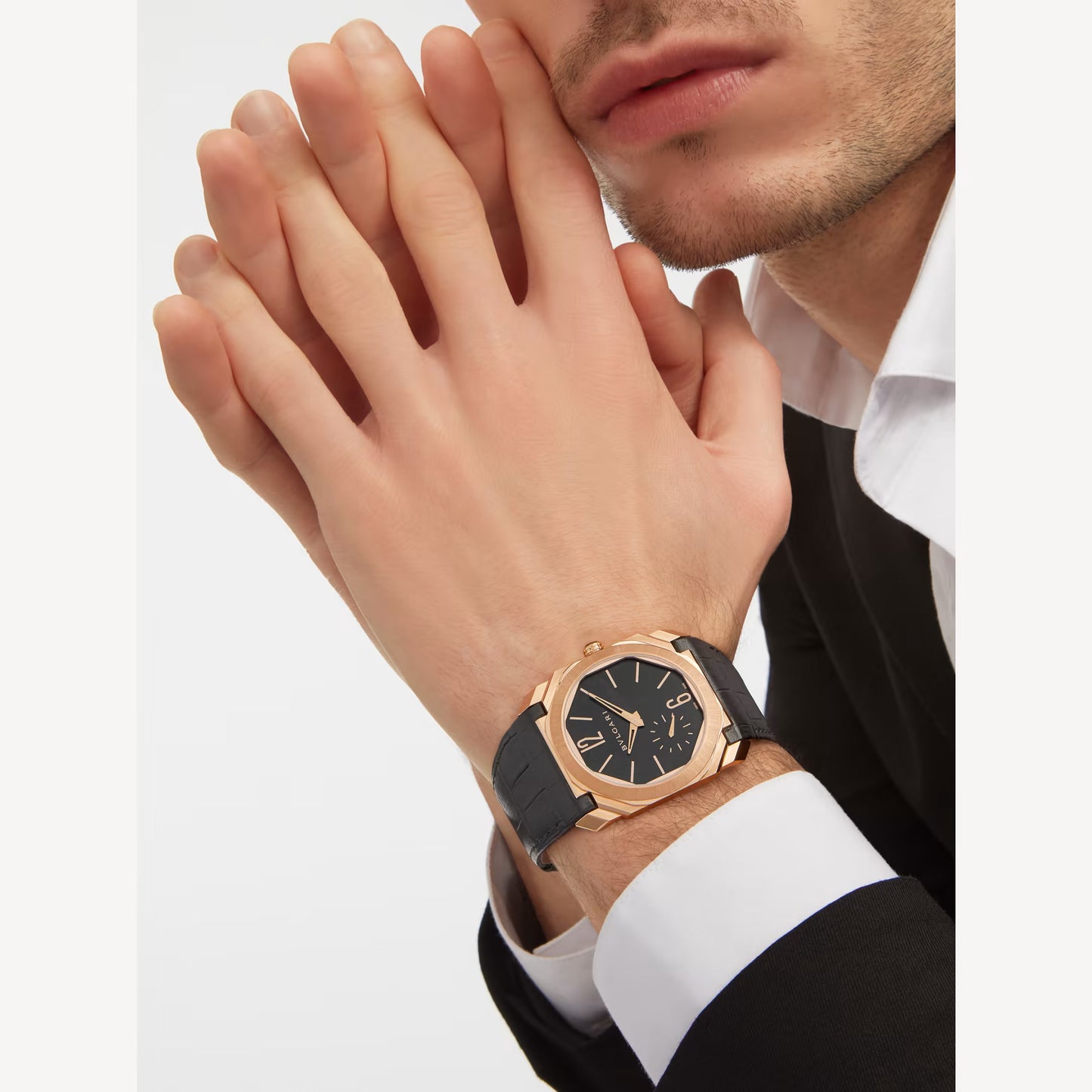 Octo Finissimo Rose Gold Black Automatic