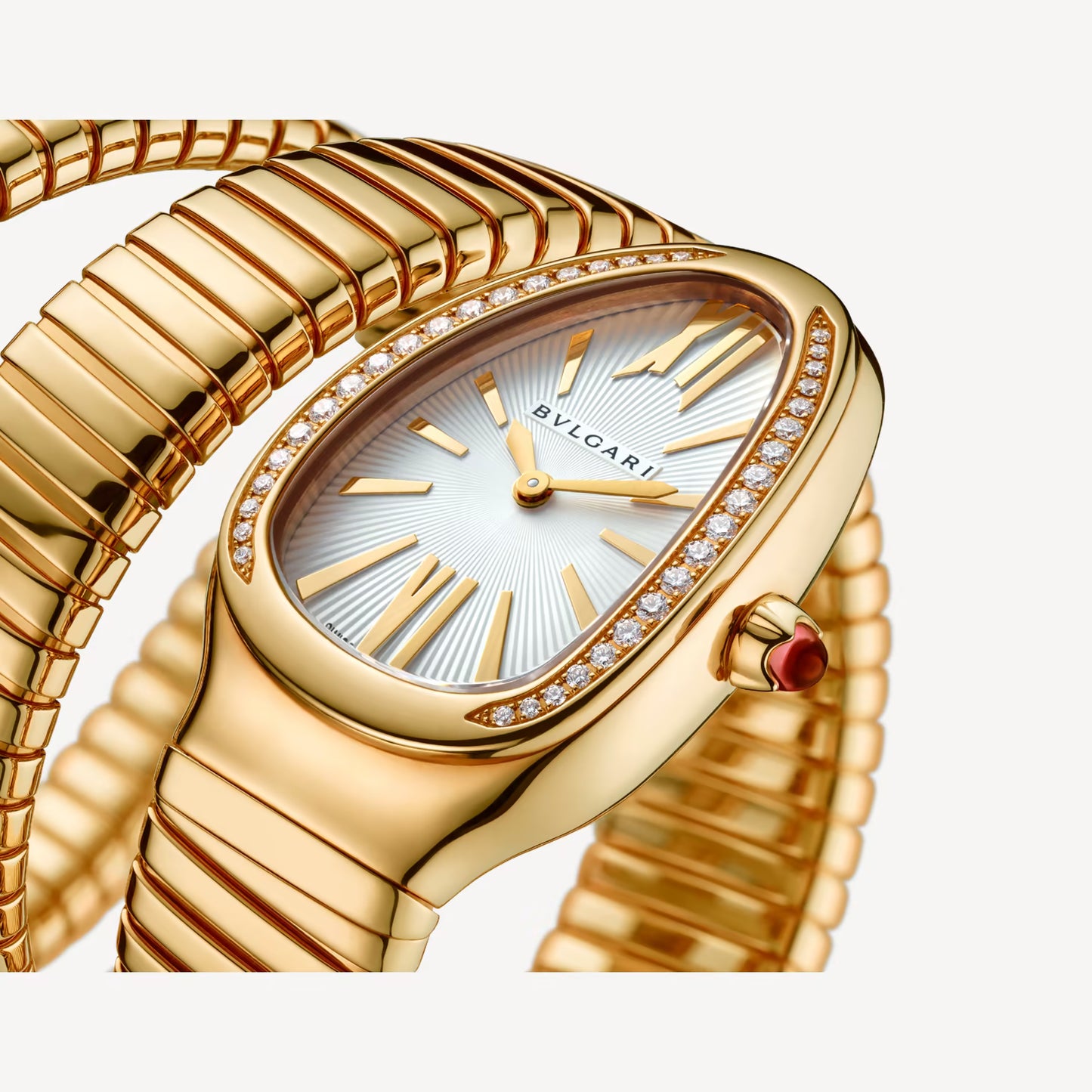 Serpenti Tubogas Yellow Gold Diamond Double Spiral Watch