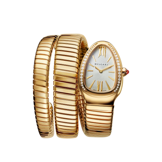 Serpenti Tubogas Yellow Gold Diamond Double Spiral Watch