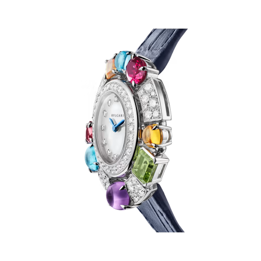 Allegra White Gold Gemset MOP Watch