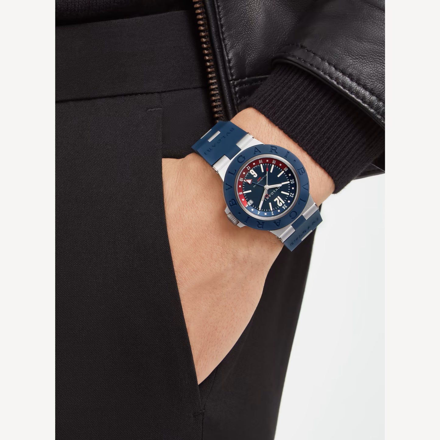 Bvlgari Aluminium Blue GMT Watch