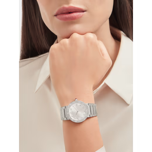 Bvlgari Steel Silver Diamond Watch