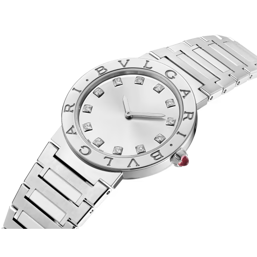 Bvlgari Steel Silver Diamond Watch