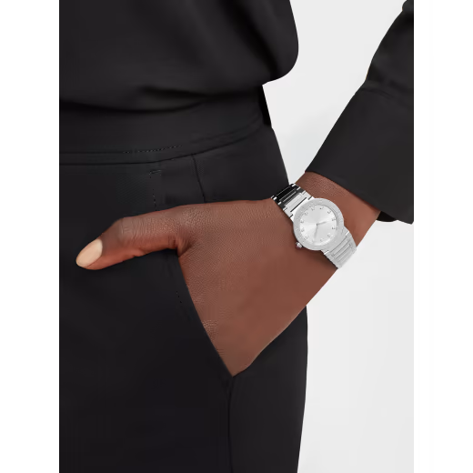 Bvlgari Steel Silver Diamond Watch