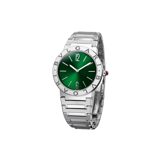 Bvlgari Steel Green Sunray Watch
