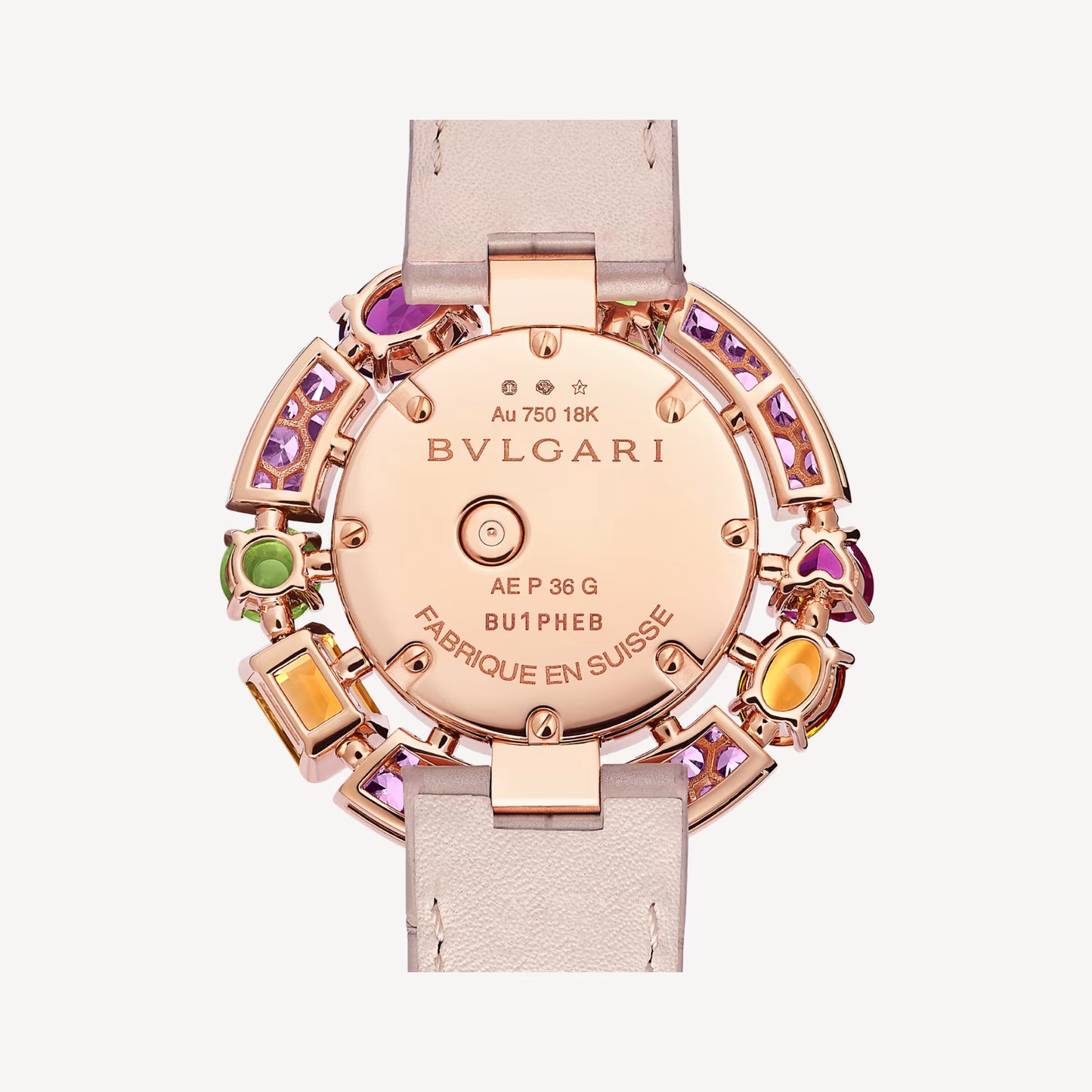 Allegra Rose Gold Diamond Pink Sapphire MOP Watch