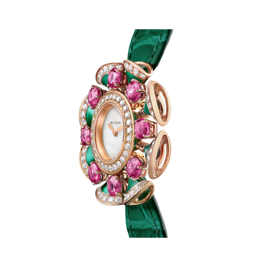 Divas’ Dream High Jewellery Rose Gold Diamond Malachite Watch
