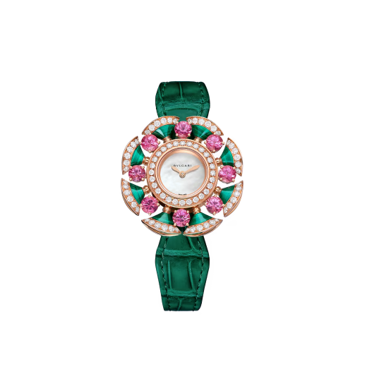 Divas’ Dream High Jewellery Rose Gold Diamond Malachite Watch