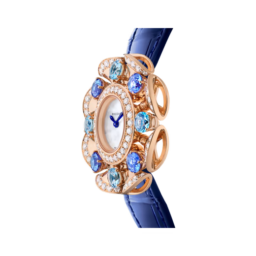 Divas’ Dream Rose Gold Diamond Topaz MOP Watch