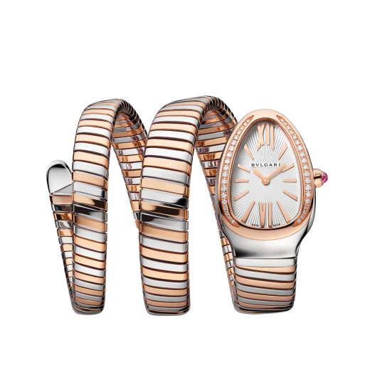Serpenti Tubogas Rose Gold Diamond Double Spiral