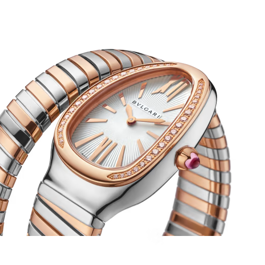 Serpenti Tubogas Rose Gold Diamond Single Spiral Watch