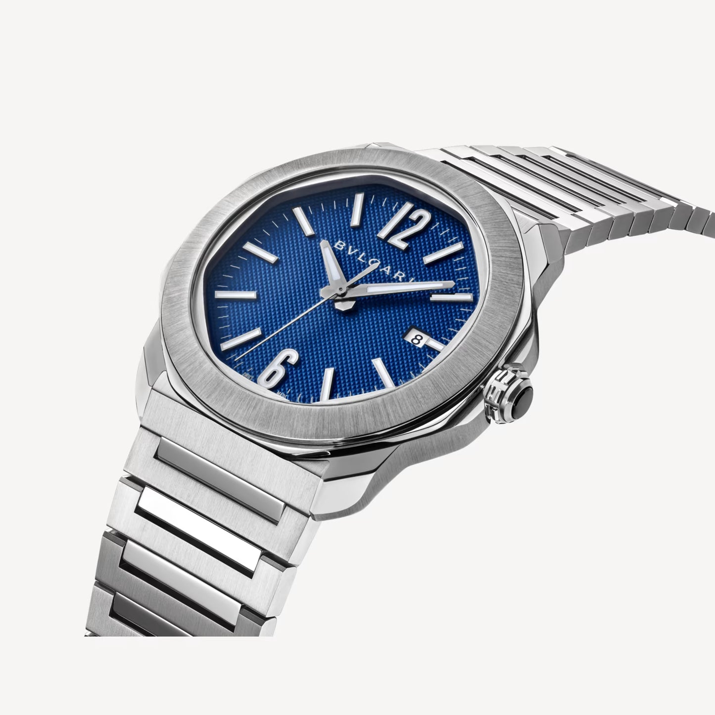Octo Roma Steel Blue Watch