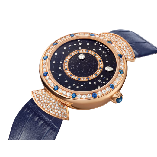 Divas’ Dream Rose Gold Diamond Sapphire Aventurine Watch