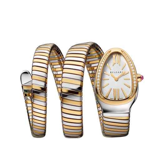 Serpenti Tubogas Yellow Gold Diamond Spiral