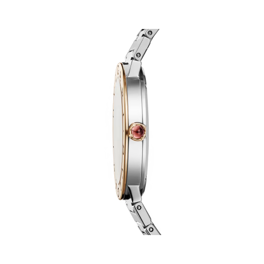 Bvlgari Rose Gold Steel Anthracite Diamond Watch