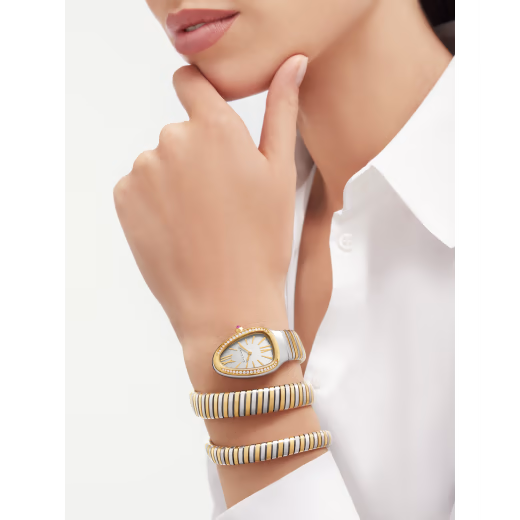 Serpenti Tubogas Yellow Gold Diamond Spiral