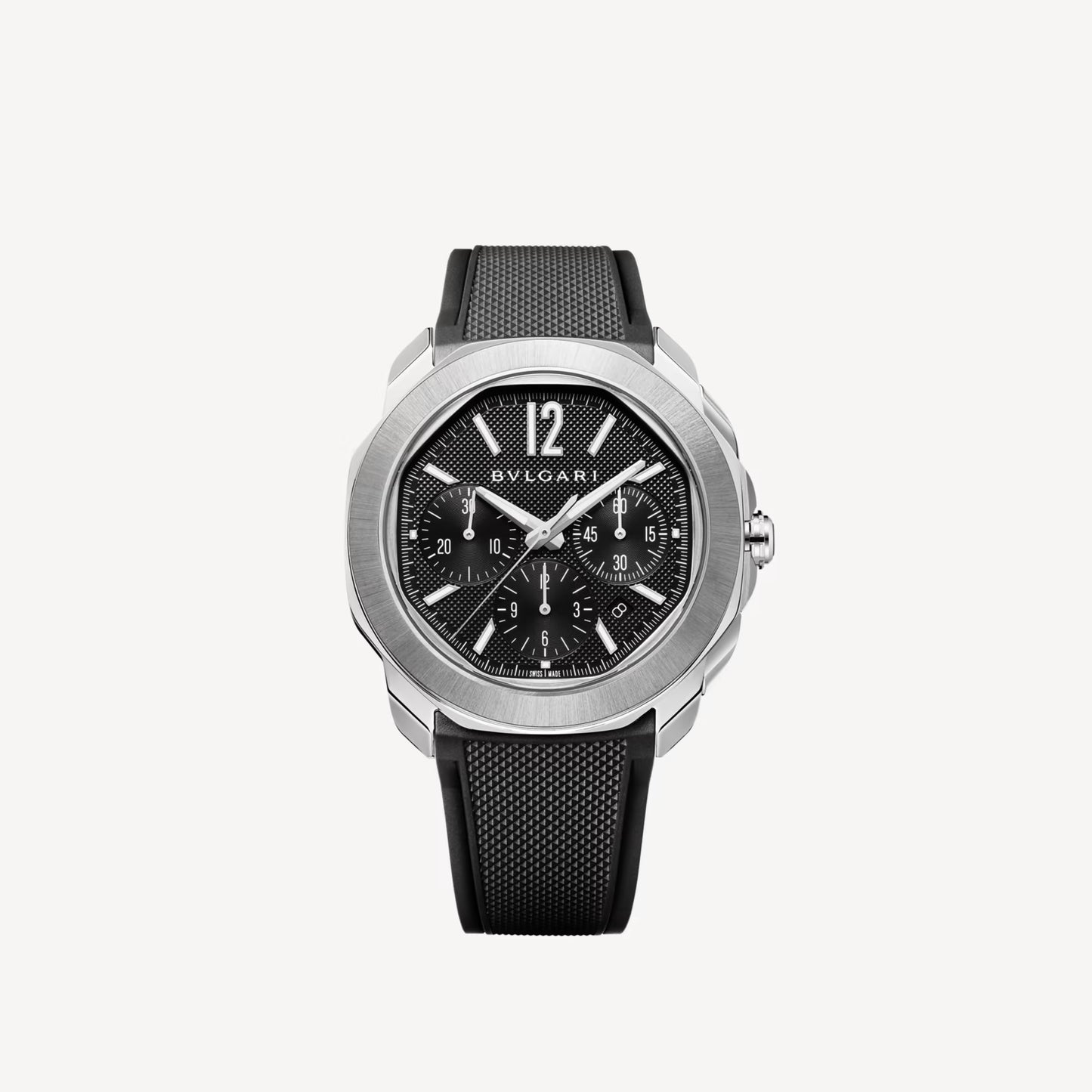 Octo Roma Steel Black Chronograph