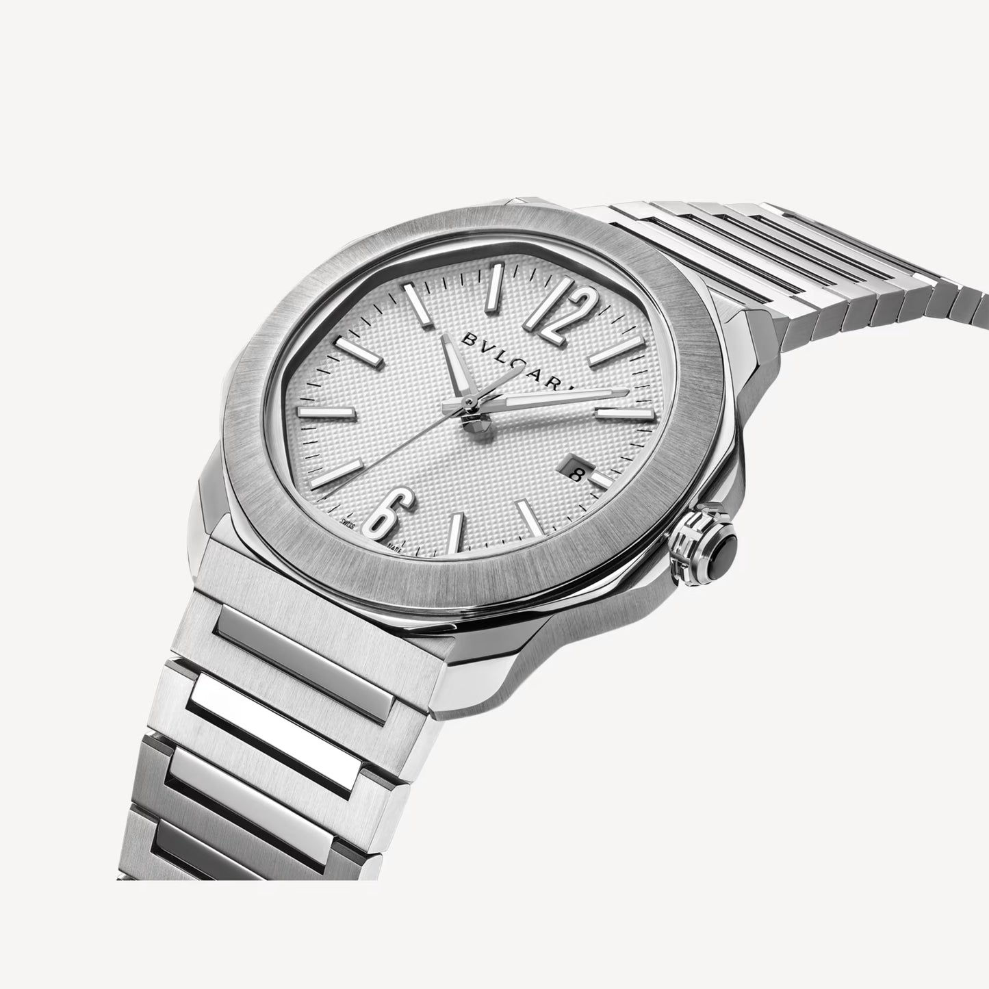 Octo Roma Steel White Watch