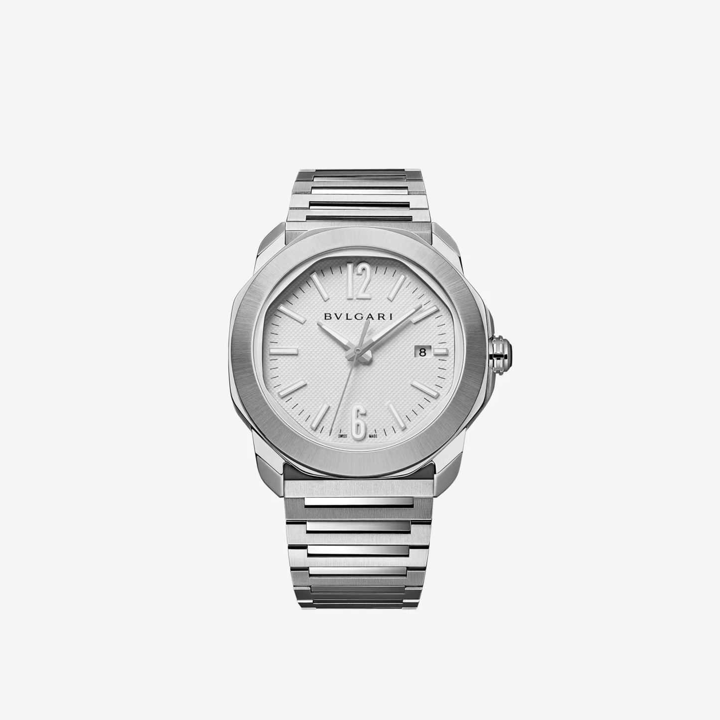 Octo Roma Steel White Watch
