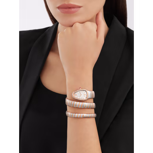 Serpenti Tubogas Rose Gold Diamond Double Spiral