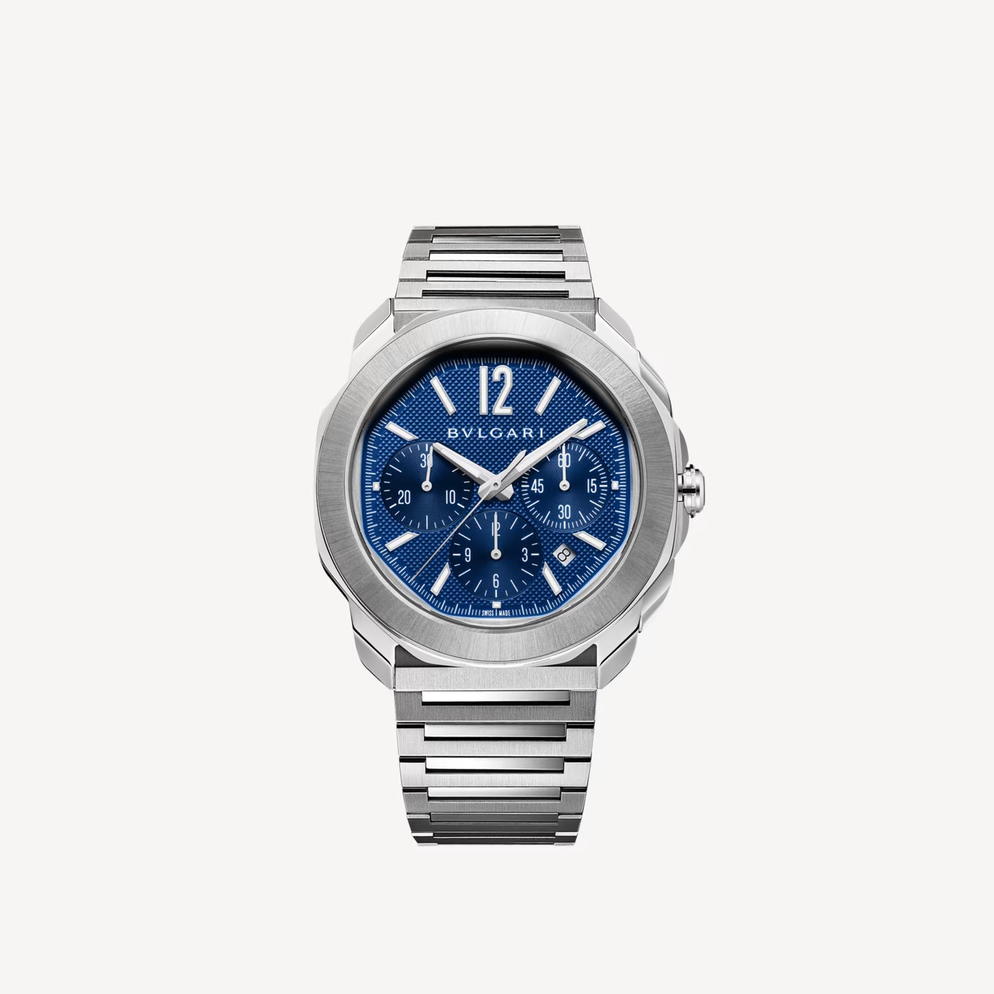 Octo Roma Steel Blue Chronograph