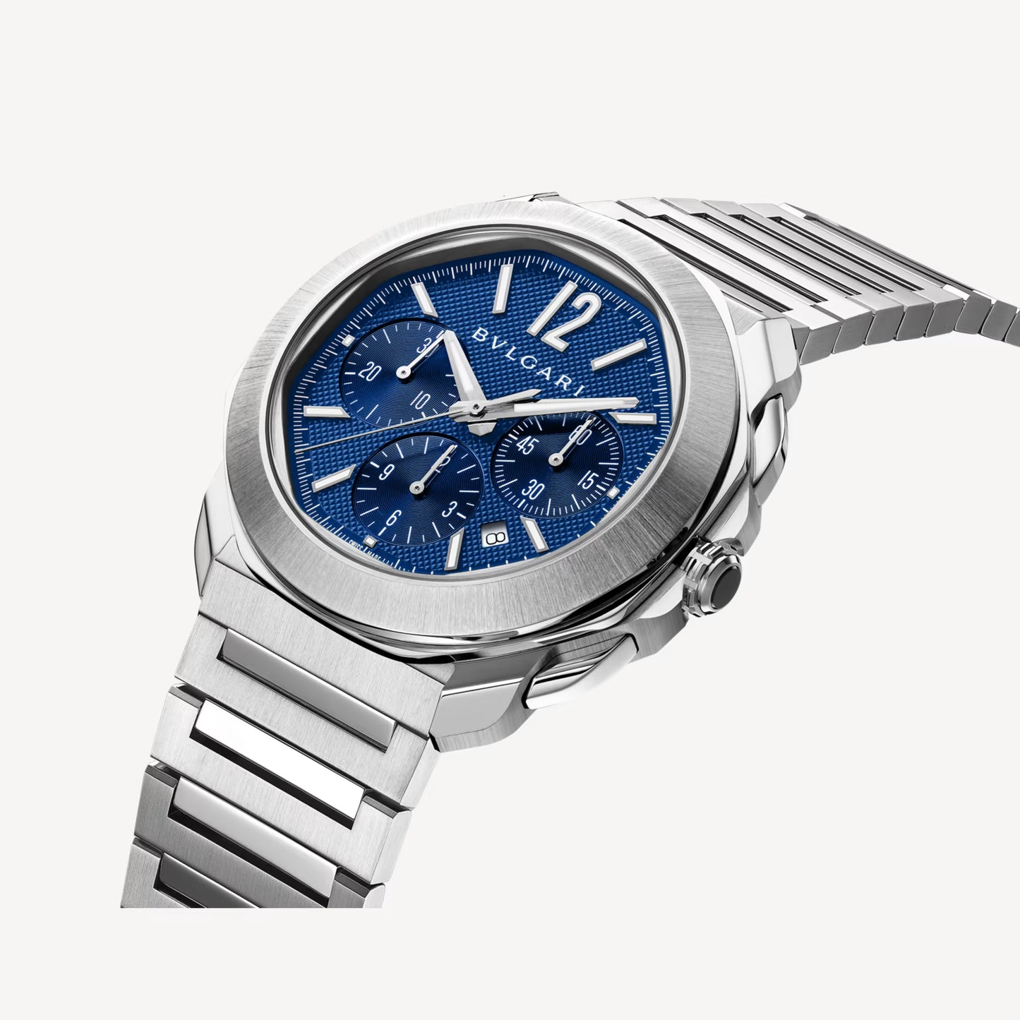 Octo Roma Steel Blue Chronograph