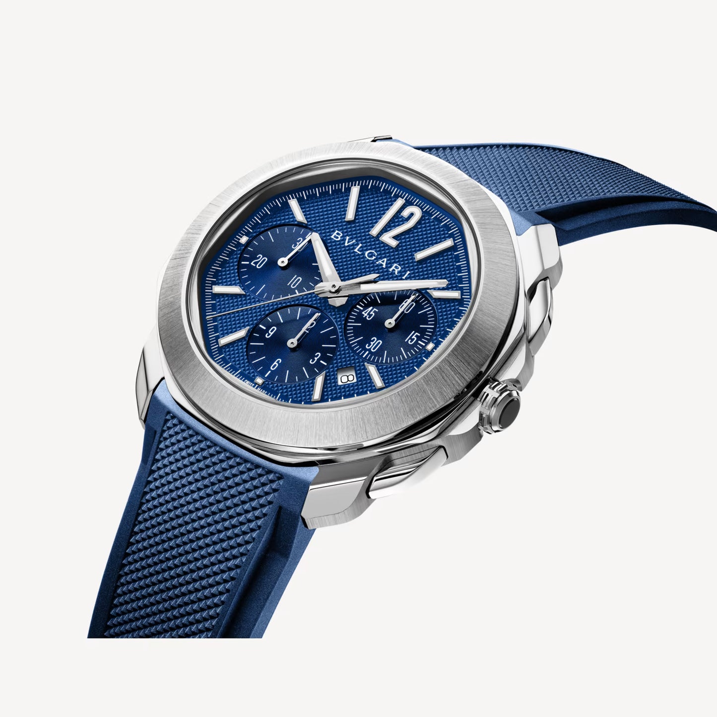 Octo Roma Steel Blue Chronograph