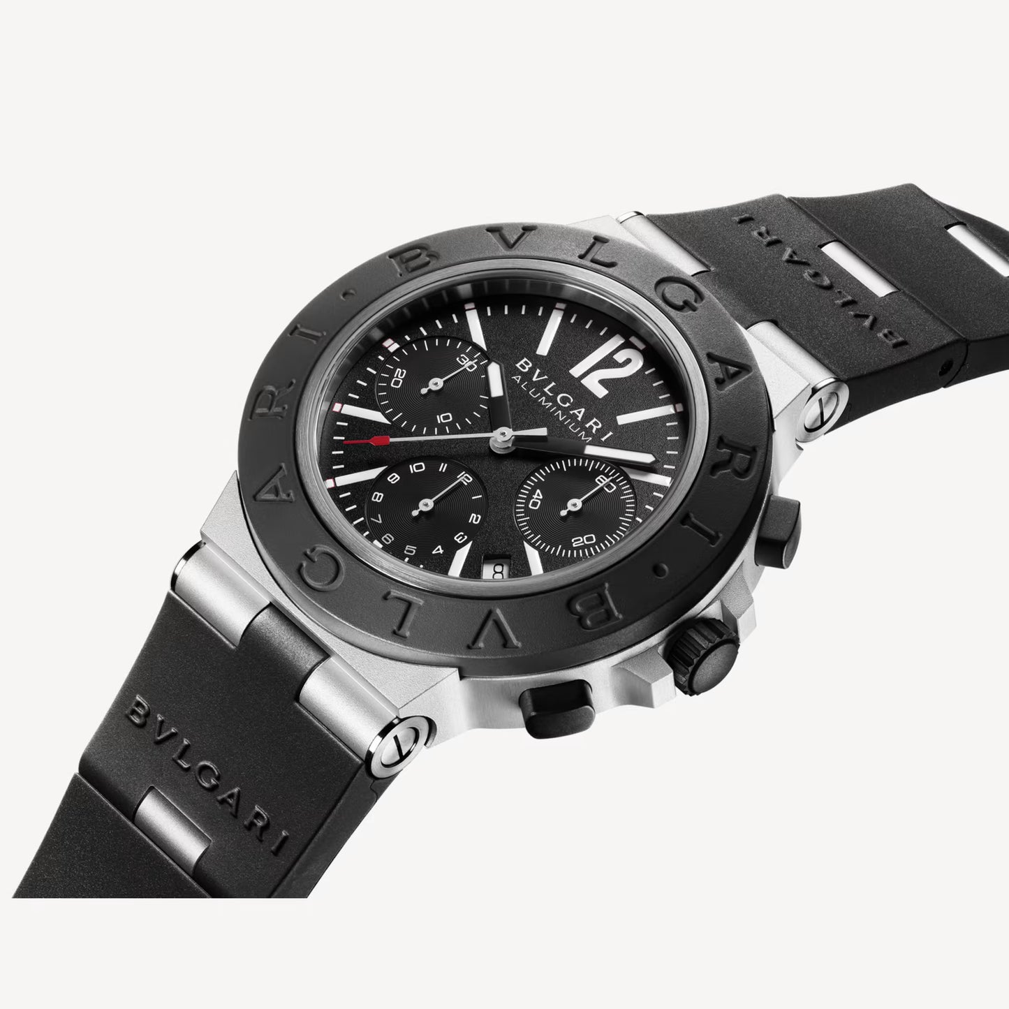 Bvlgari Aluminium Black Chronograph Watch