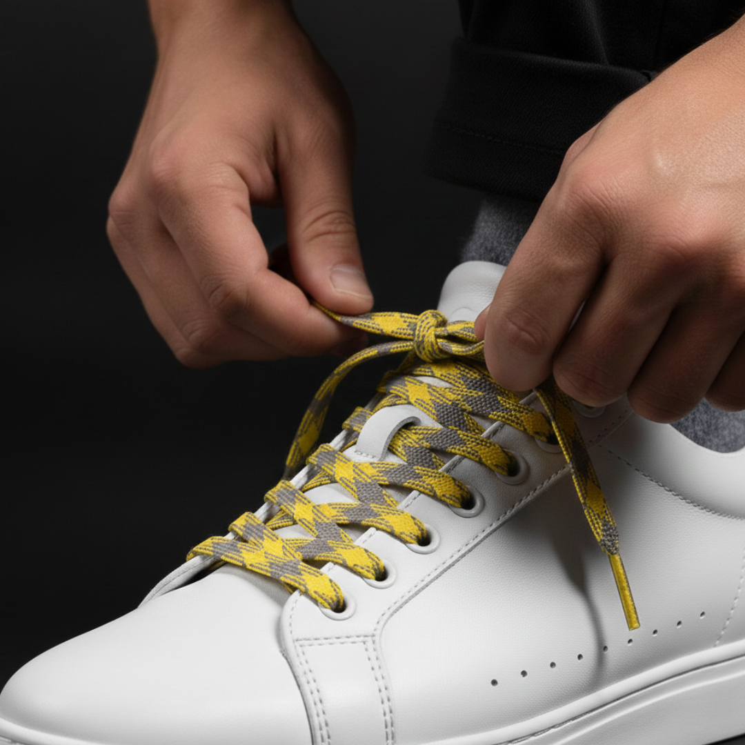 Cannatonic Diesel Patterned Flat Laces | Best for Nike, Jordan & Hoka by KNOTTY by KNOTTY