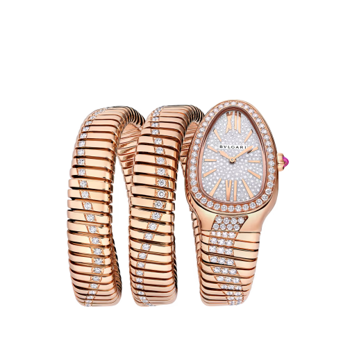 Serpenti Tubogas Infiniti Rose Gold Diamond Double Spiral Watch