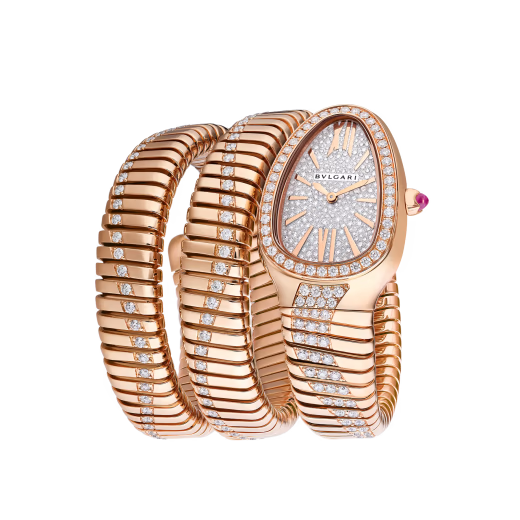 Serpenti Tubogas Infiniti Rose Gold Diamond Double Spiral Watch