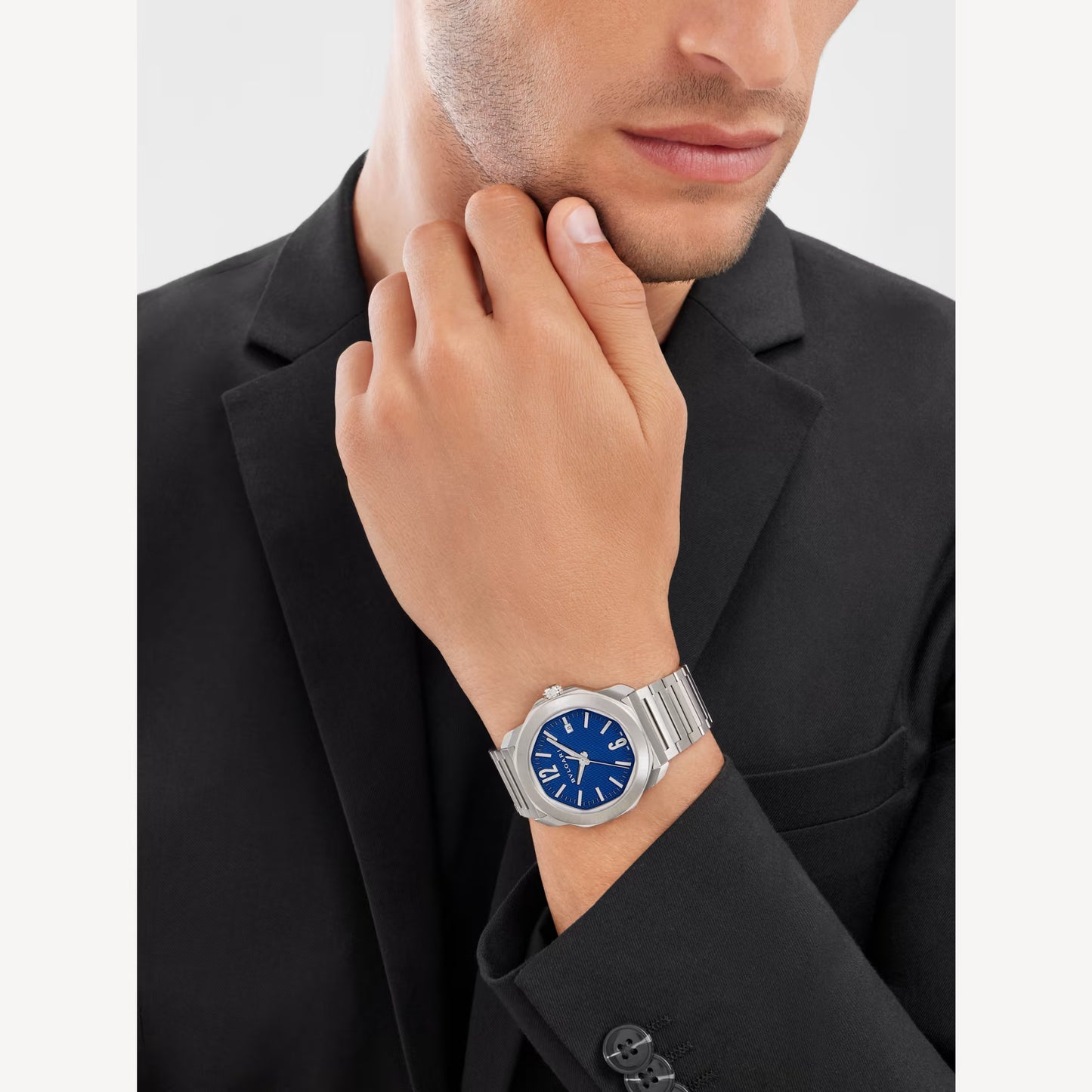 Octo Roma Steel Blue Watch