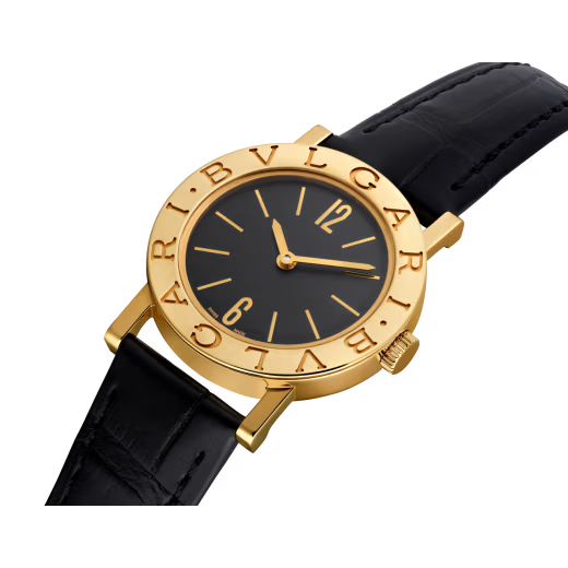 Bvlgari Yellow Gold Black Dial Watch
