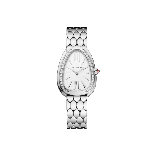 Serpenti Seduttori Steel & Diamond Opaline Watch